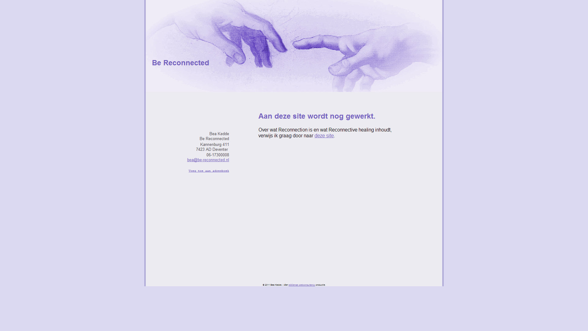 [screenshot www.be-reconnected.nl]