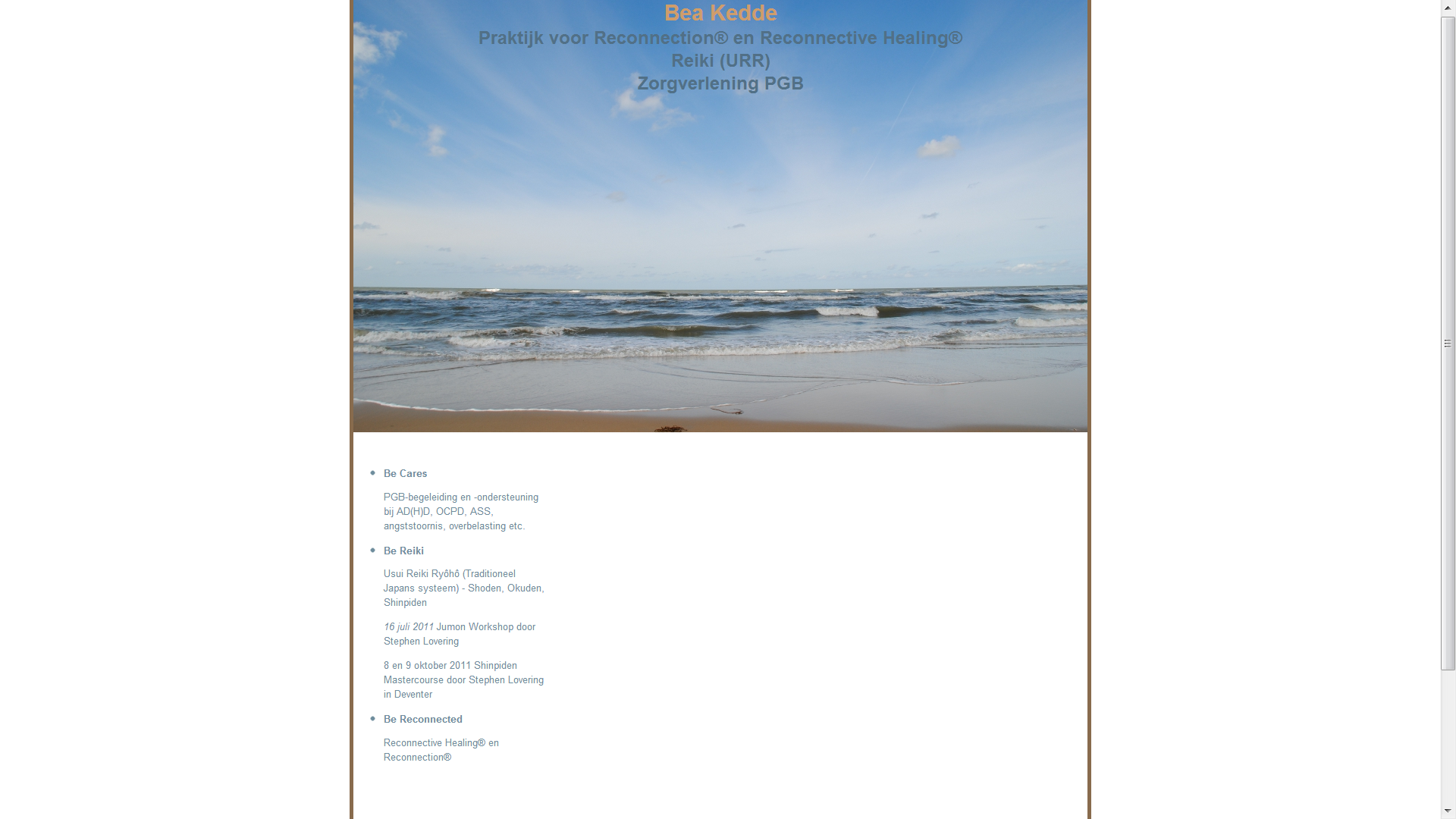 [screenshot www.beakedde.nl]